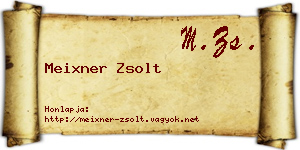 Meixner Zsolt névjegykártya